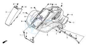 TRX90 FOURTRAX 90 drawing FRONT FENDER