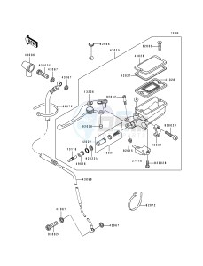 ZX 1100 F [GPZ 1100 ABS] (F1) [GPZ 1100 ABS] drawing CLUTCH MASTER CYLINDER