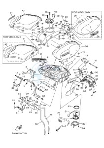 MTM850 MTM-850 XSR900 (B90W) drawing FUEL TANK