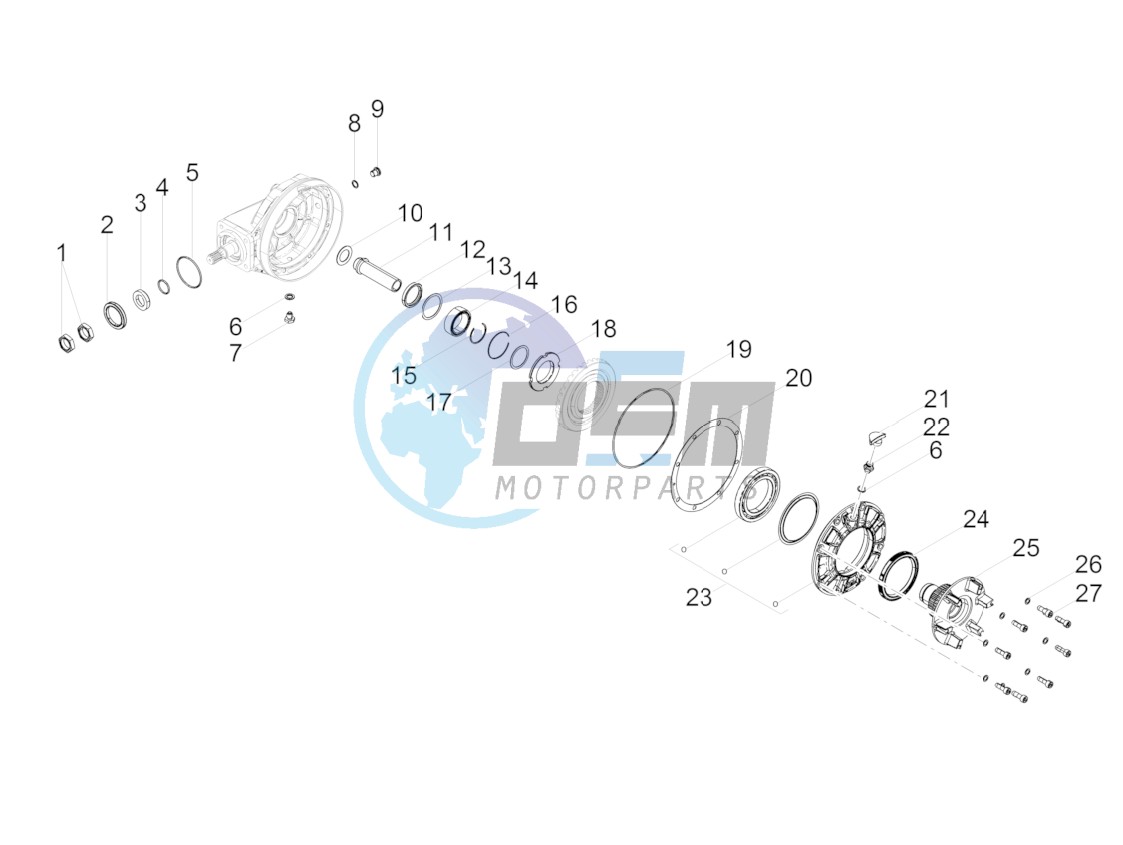 Rear transmission / Components