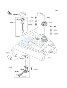 KLF250 KLF250A9F EU GB drawing Fuel Tank