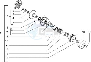 NRG 50 Extreme ZAPC220-210 drawing Driven pulley