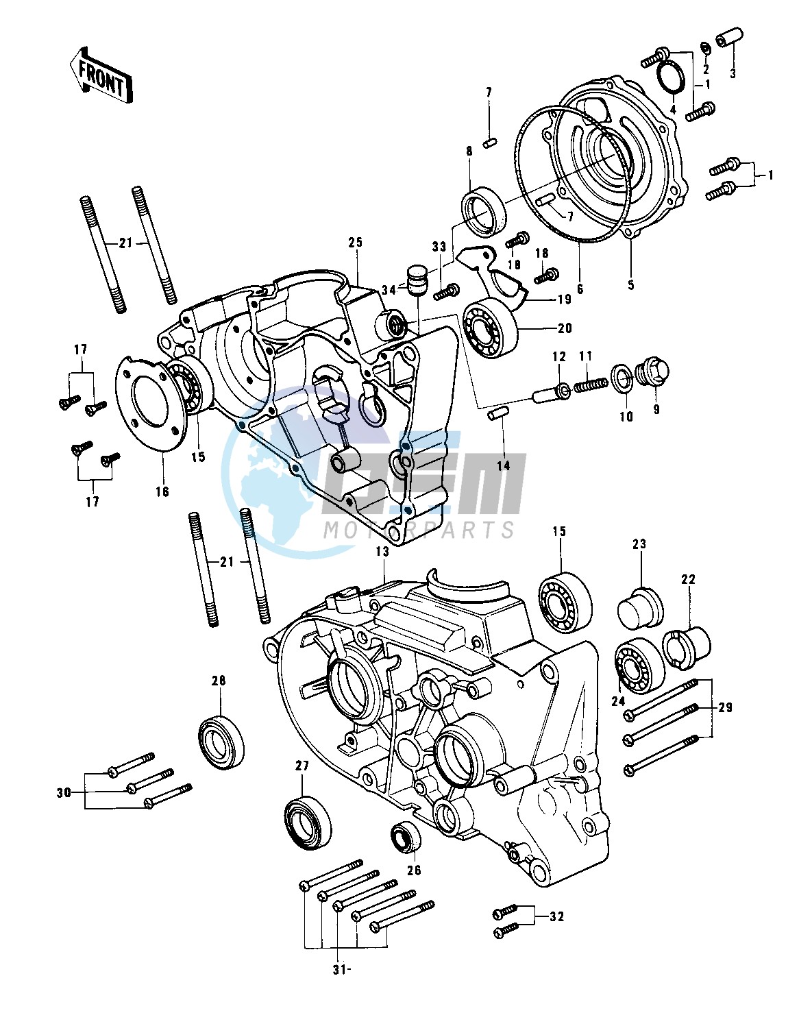 CRANKCASE -- KD100-M3_M4- -