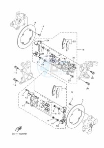 YXZ1000ET YXZ10YEXK (B5HA) drawing FRONT BRAKE CALIPER