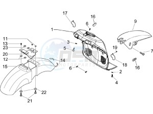 Beverly 500 (USA) USA drawing Wheel housing - Mudguard