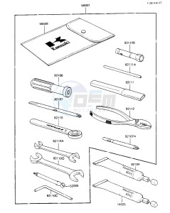 ZX 750 A [GPZ 750] (A1-A2) [GPZ 750] drawing OWNER TOOLS