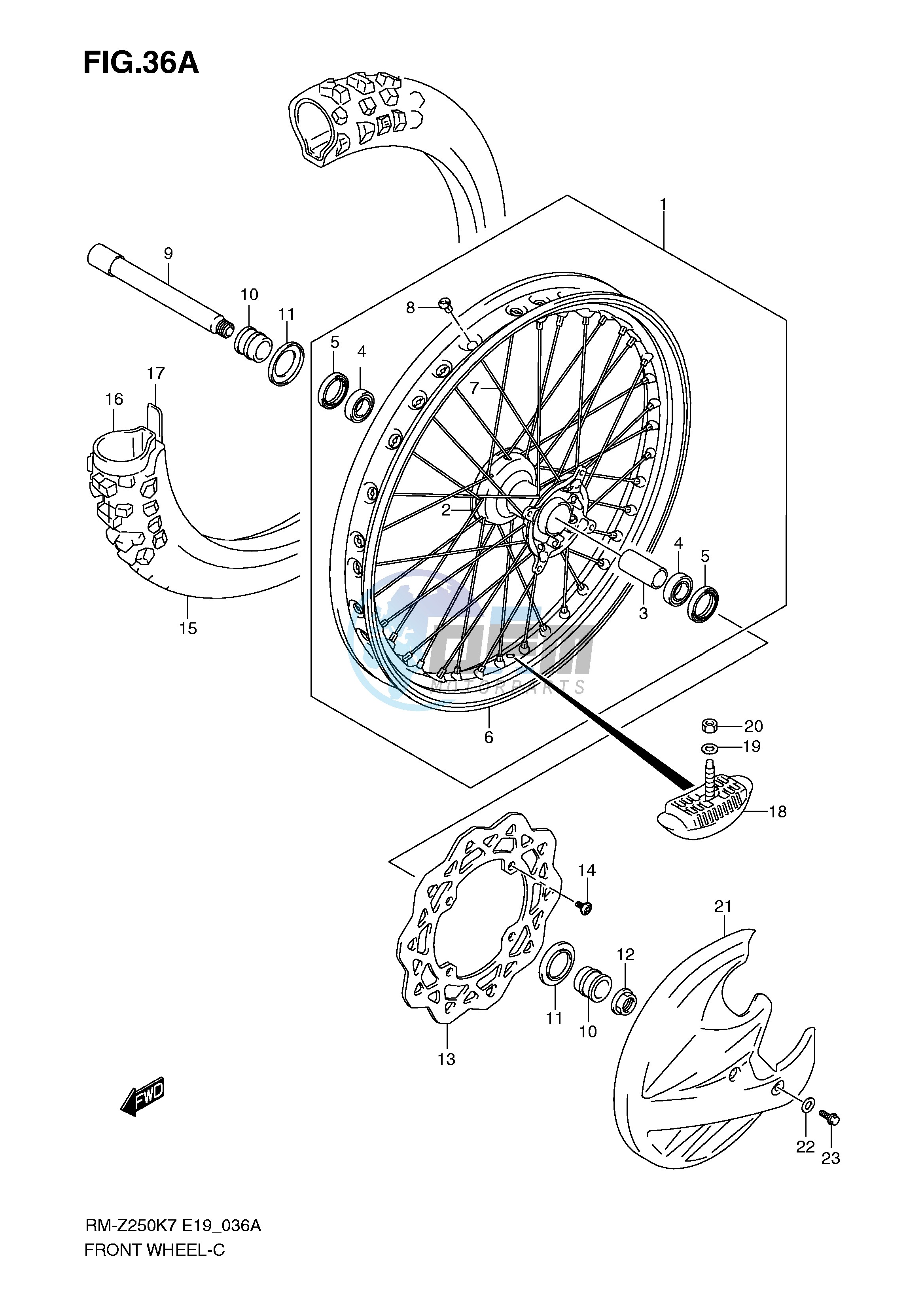 FRONT WHEEL (MODEL K8 K9)