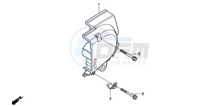 CB250 TWO FIFTY drawing LEFT REAR CRANKCASE COVER