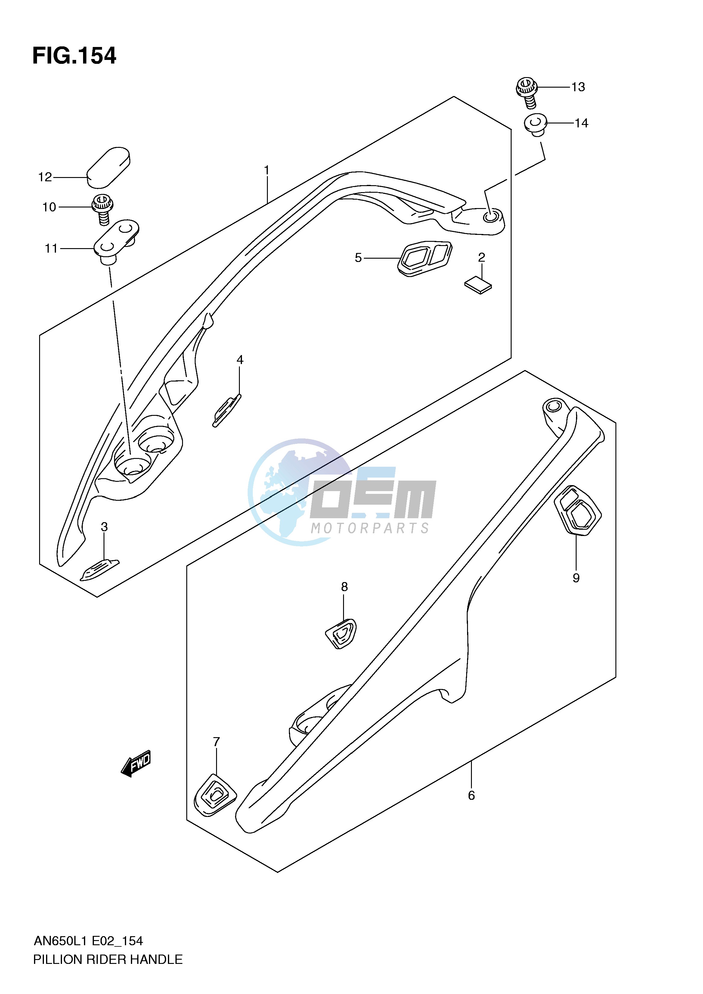 PILLION RIDER HANDLE (AN650L1 E19)