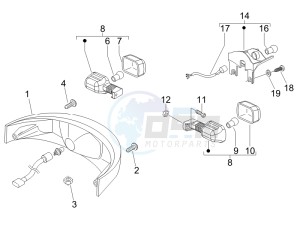 Nexus 250 SP e3 (UK) UK drawing Tail light - Turn signal lamps