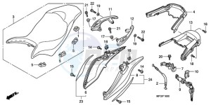 CB600FA3A F / ABS CMF ST drawing SEAT/REAR COWL