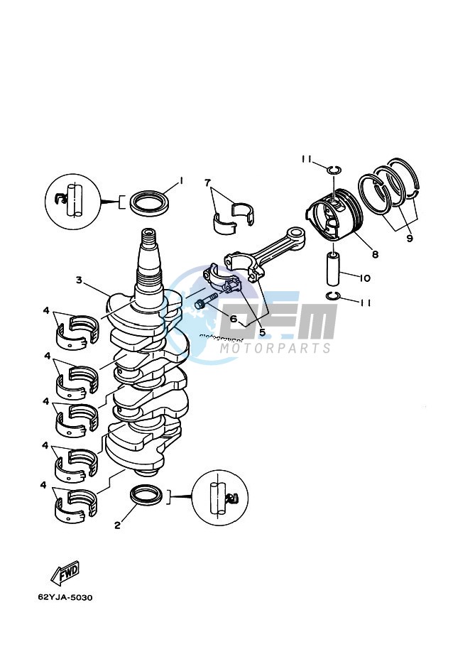 CRANKSHAFT--PISTON