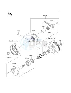 KLX 110 A (KLX110 MONSTER ENERGY) (A6F-A9FA) A8F drawing CRANKSHAFT