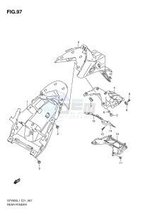 SFV650 (E21) Gladius drawing REAR FENDER (SFV650L1 E24)