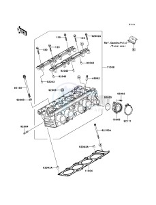 Z750S ZR750K6F FR GB XX (EU ME A(FRICA) drawing Cylinder Head