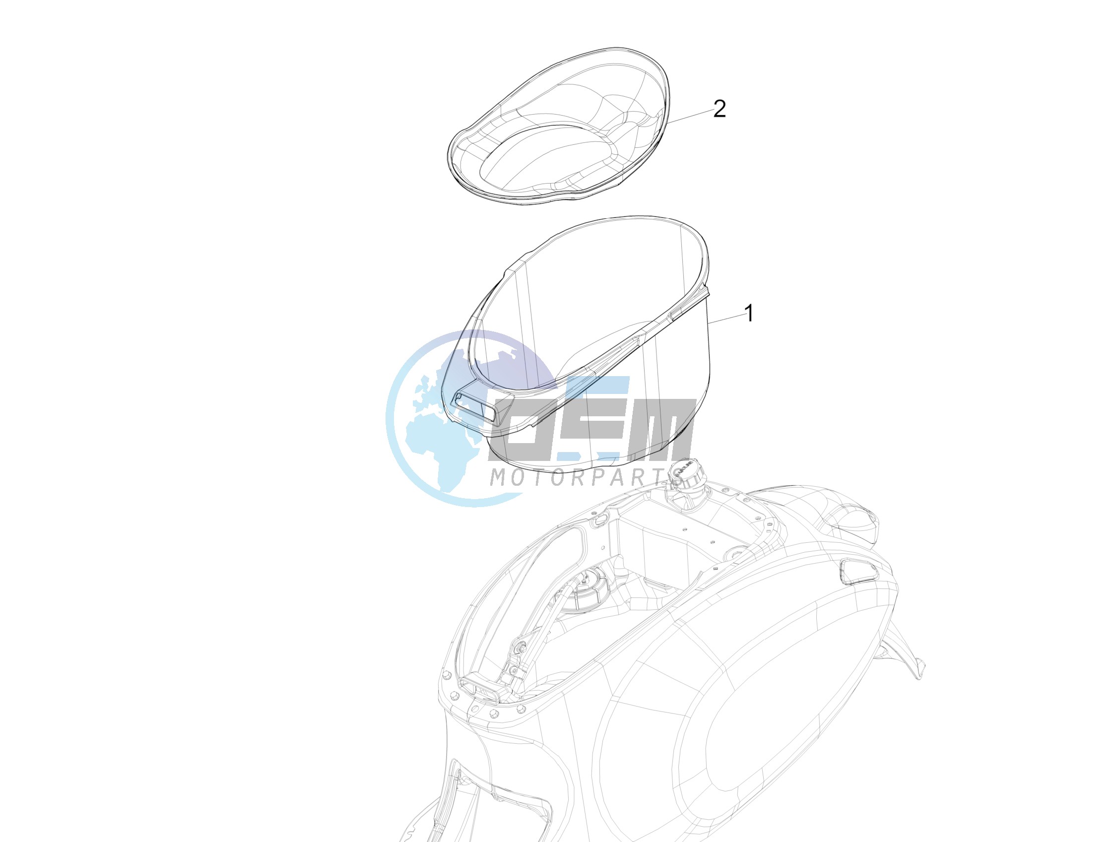 Helmet housing - Undersaddle