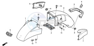 GL1500SE GOLDWING SE drawing FRONT FENDER