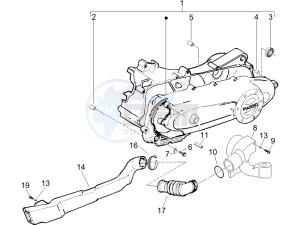 LX 50 4T drawing Crankcase cover and cooling