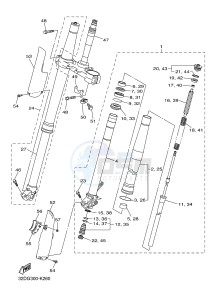 WR250X (32DP) drawing FRONT FORK