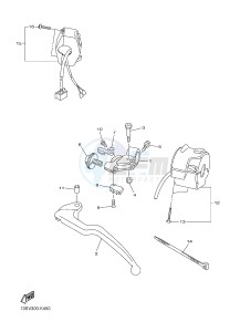 YZF-R6 600 R6 (2CXH) drawing HANDLE SWITCH & LEVER