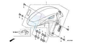 CB600FA France - (F / CMF 25K) drawing FRONT FENDER