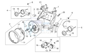 V7 Racer 750 drawing Front lights