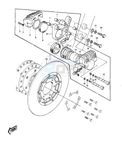 H1 D-F A [KH500] (D-F A8) [KH500] drawing FRONT BRAKE -- H1-D_E_F- -