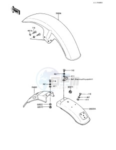 KZ 650 H [CSR] (H3) [CSR] drawing FENDERS -- 83 H3- -