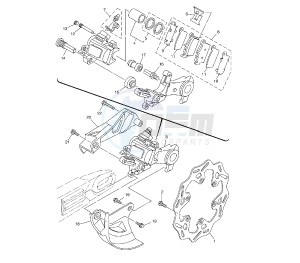 WR F 450 drawing REAR BRAKE CALIPER