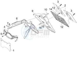 Nexus 125 ie e3 drawing Rear cover - Splash guard