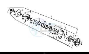 SYMPHONY ST 50 (25 KM/H) (XB05W4-NL) (E4) (L7-M0) drawing DRIVEN PULLEY ASSY