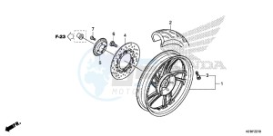 SH125ADE SH125AD UK - (E) drawing REAR WHEEL