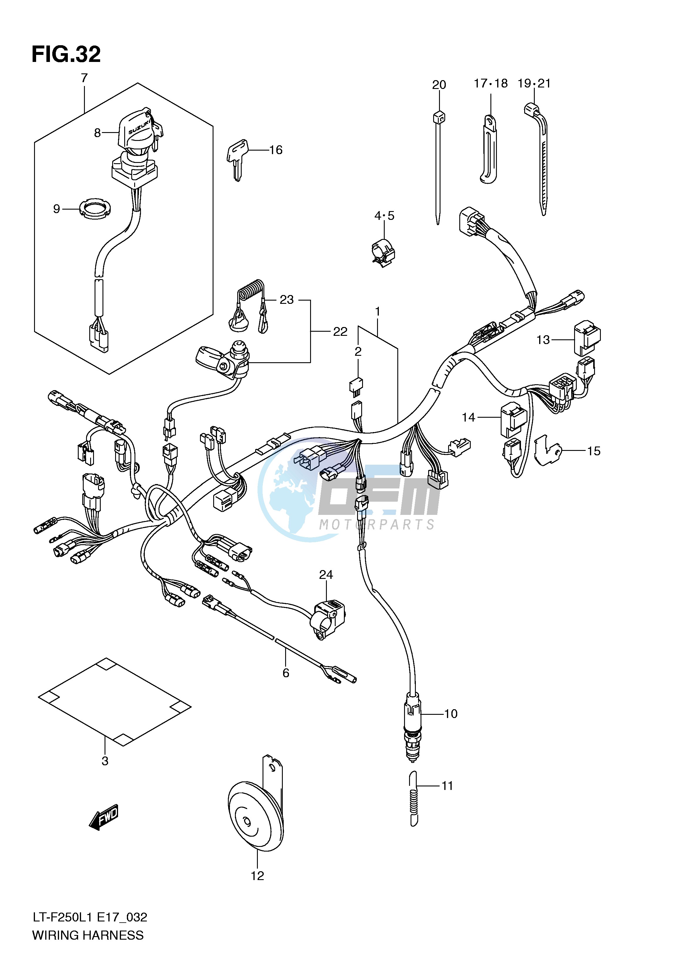 WIRING HARNESS (LT-F250L1 E17)