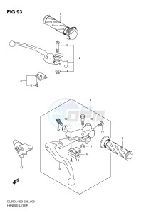 DL650 (E3) V-Strom drawing HANDLE LEVER (DL650L1 E28)