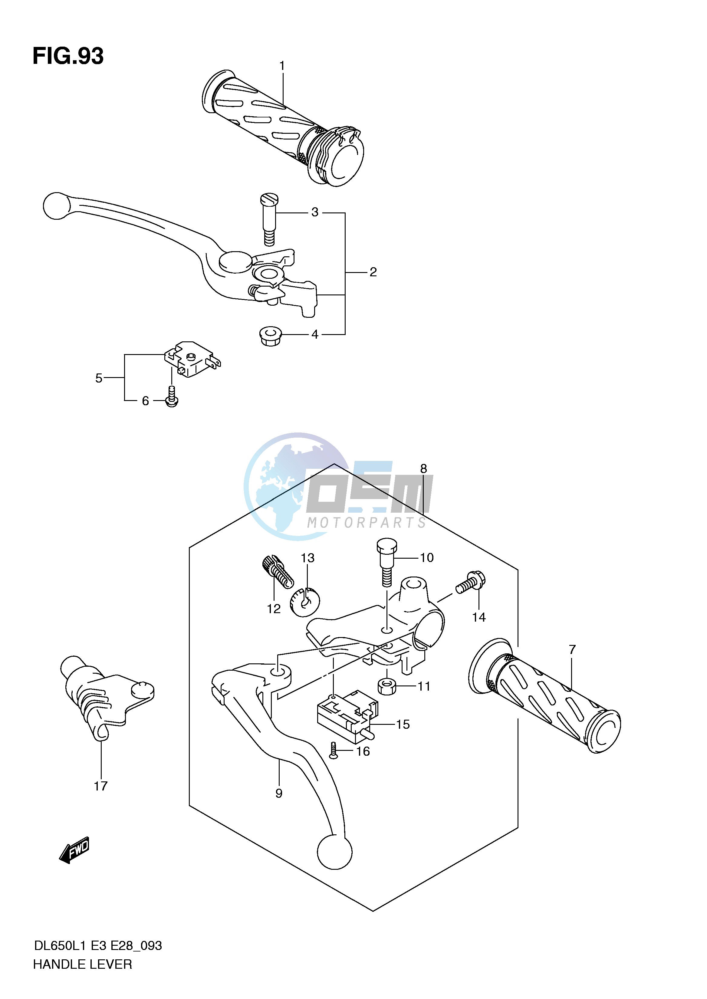 HANDLE LEVER (DL650L1 E28)