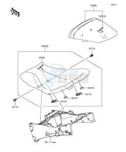 NINJA ZX-6R ABS ZX636FGFA GB XX (EU ME A(FRICA) drawing Seat