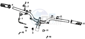 SYMPHONY SR 125 L7 drawing HANDLEBAR / BRAKE LEVERS /CABLES