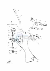 YFM700FWAD GRIZZLY 700 EPS (BDEB) drawing STEERING HANDLE & CABLE