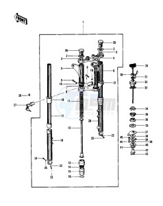 H1 C [MACH III] (-C) 500 [MACH III] drawing FRONT FORK -- H1_A_C- -