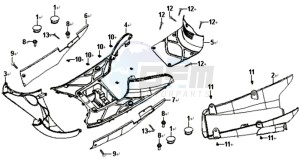 ALLO 50 25 KMH drawing FOOTREST / FRAME COWLING