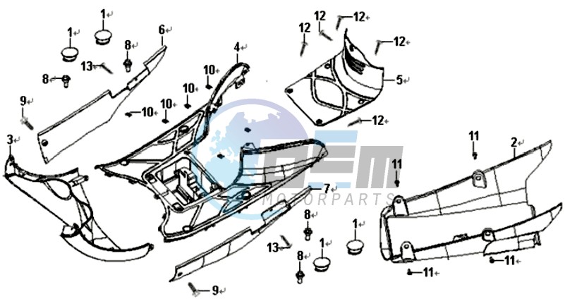 FOOTREST / FRAME COWLING