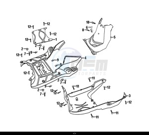 ORBIT II 50 (45 KM/H) (AE05W8-EU) (L8-M0) drawing FLOOR PANEL CENTER COVER