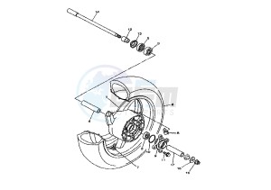 XP T-MAX 500 drawing REAR WHEEL