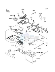 MULE 3010 DIESEL 4x4 KAF950B6F EU drawing Chassis Electrical Equipment