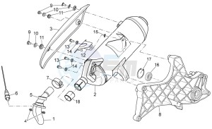 Sport City 125-200-250 e3 drawing Exhaust unit