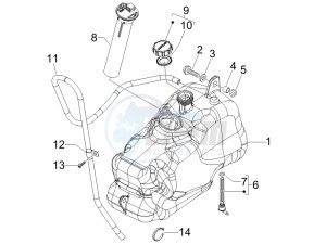 MP3 125 drawing Fuel Tank