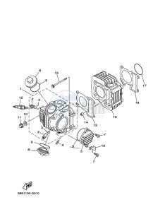 TT-R110E (B51U) drawing CYLINDER HEAD