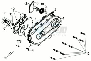 ALLO GT 45KMH 50 drawing CRANKCASE COVER / GASKET