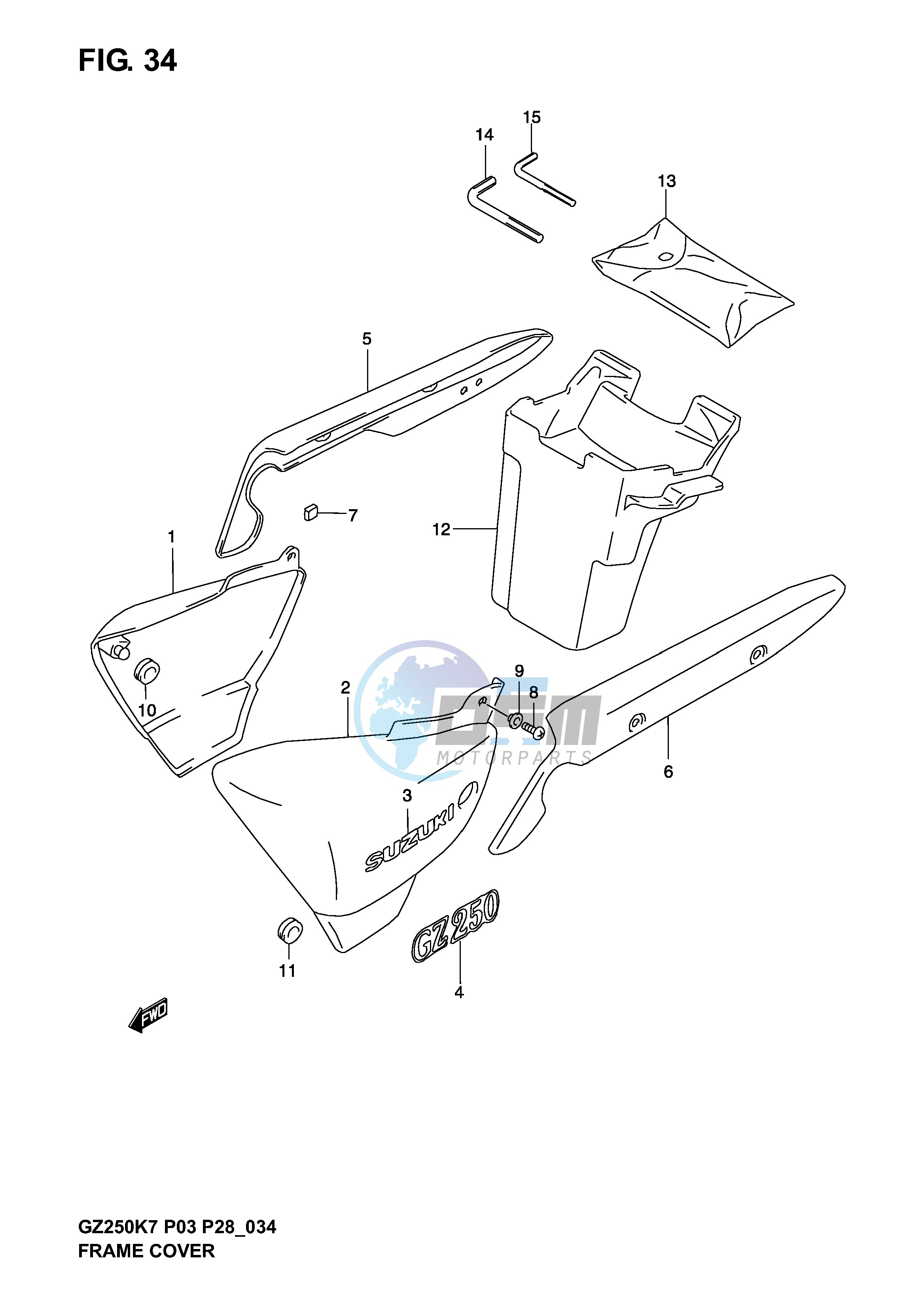 FRAME COVER (MODEL K3 K4 K5 K6)