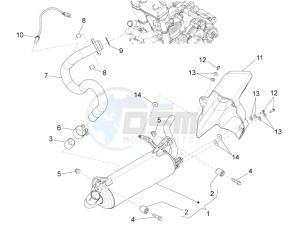 RS 125 Replica E4 ABS (EMEA) drawing Exhaust pipe